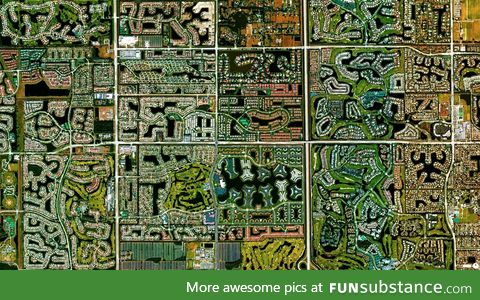 Modern Art...Just kidding, it's an aerial view of Florida