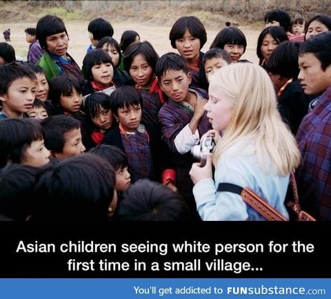 Asian seeing white people