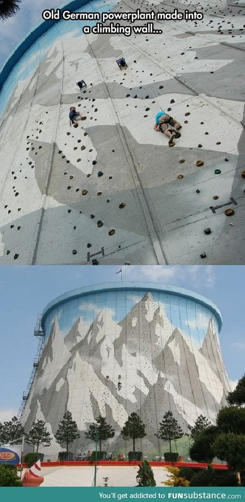 Incredible climbing wall