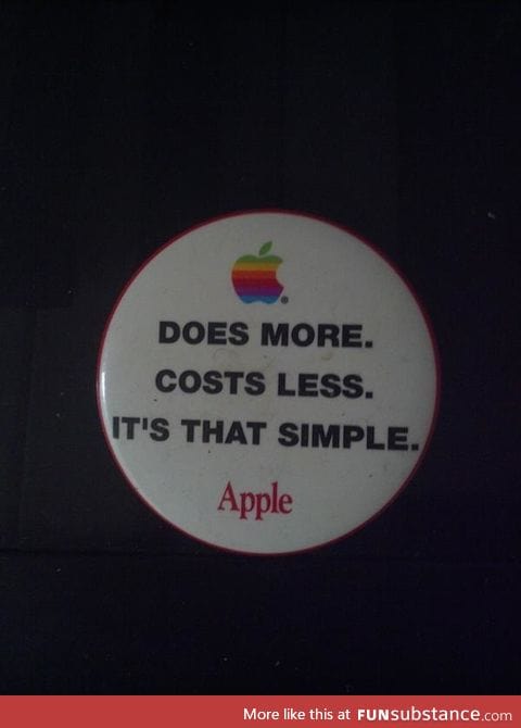 Found this old Apple slogan... Times sure have changed