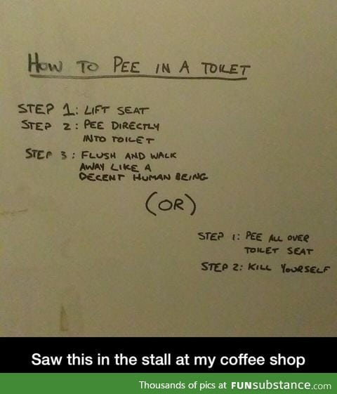 How to pee in a toilet