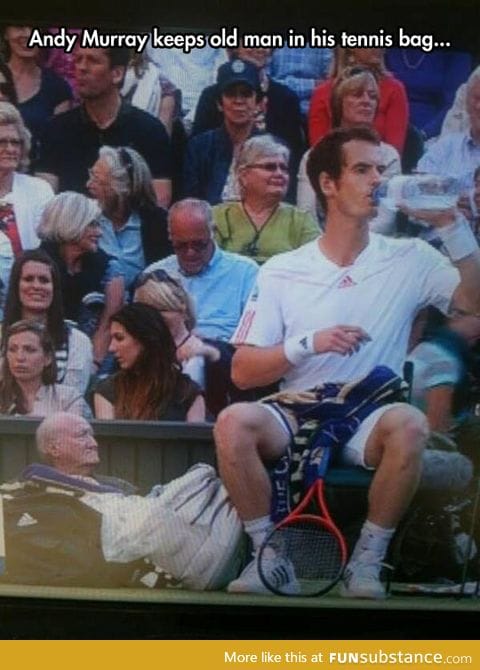 Watching the game from the bag