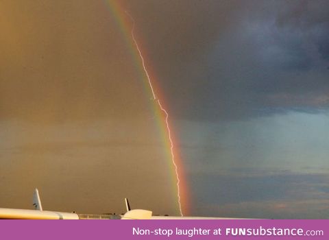 Lightning in a rainbow