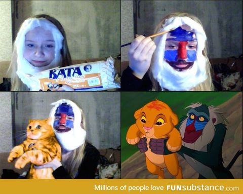 Russian cosplay on Lion King. Nailed it?