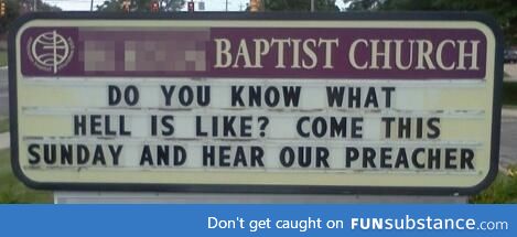 The irony is lost on this church