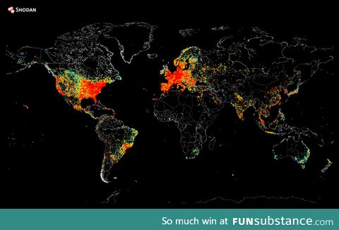 Map of devices connected to the Internet