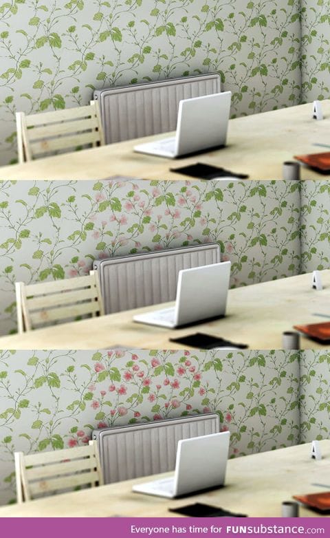 Heat sensitive wallpaper