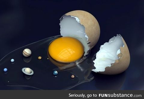 Egg yolk Solar System