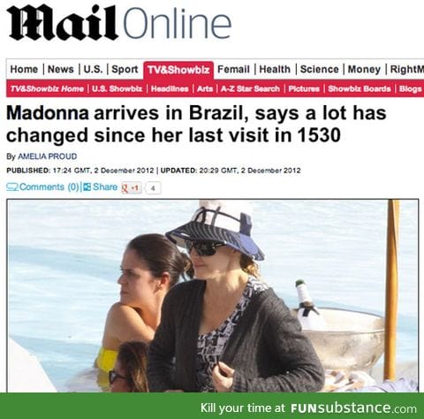 Madonna visiting brazil