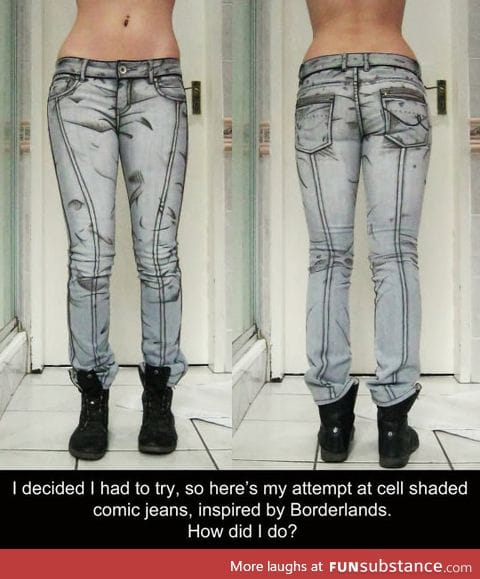 Cool comic jeans