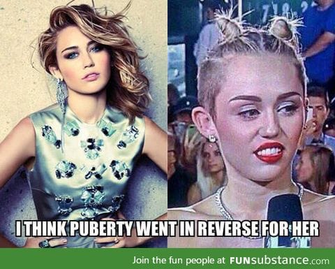 Miley Cyrus had a reverse puberty