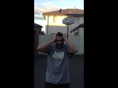 This dad takes the most unbelivable basketball shot