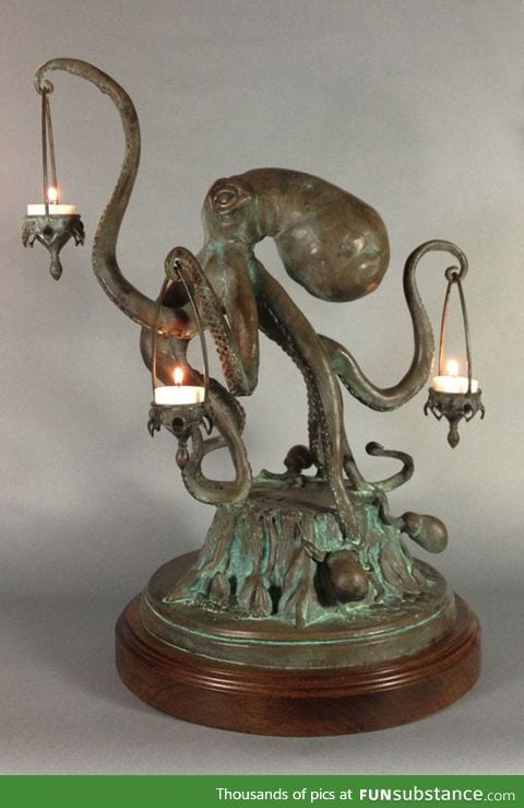 Octopus candle holder