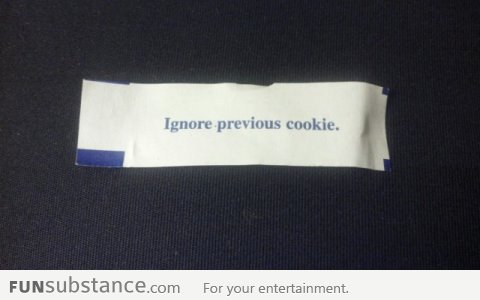 Best advice from a fortune cookie