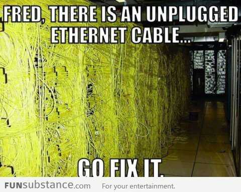 Ethernet cable mess