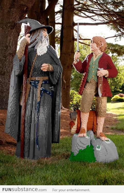 Gandalf and Bilbo in lego