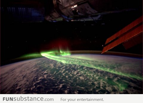 The Northern Lights as seen from space