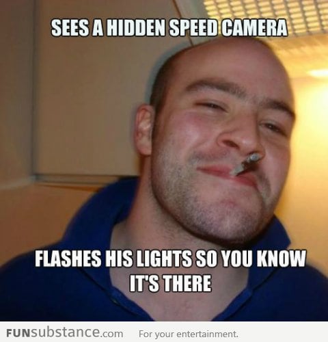 Good Guy Greg Spots a Speed Camera