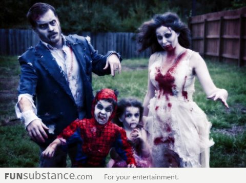 Zombie Family for Halloween!