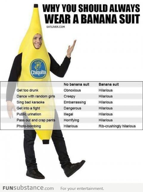 Why you should always wear a banana suit