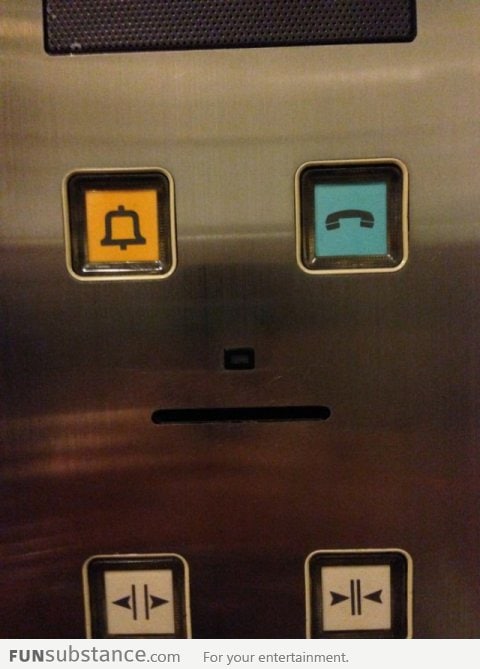 The elevator winked at me