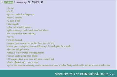 Anon has a sleepover with his cousins