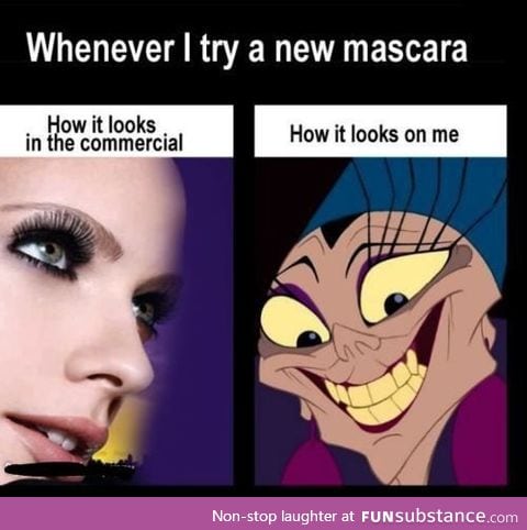 How I look when I try a new mascara