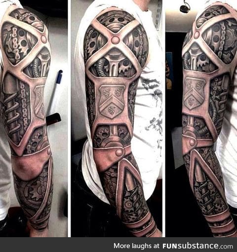 Mechanical arm tattoo