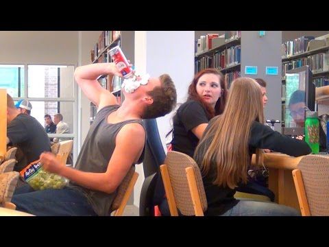 Loud eating in the library