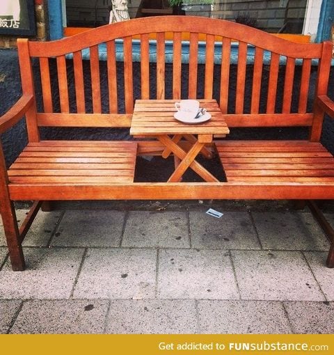 Benches in Sweden are very friend and couple friendly