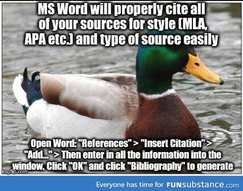ATTENTION students: Easily cite all of your sources with MS Word