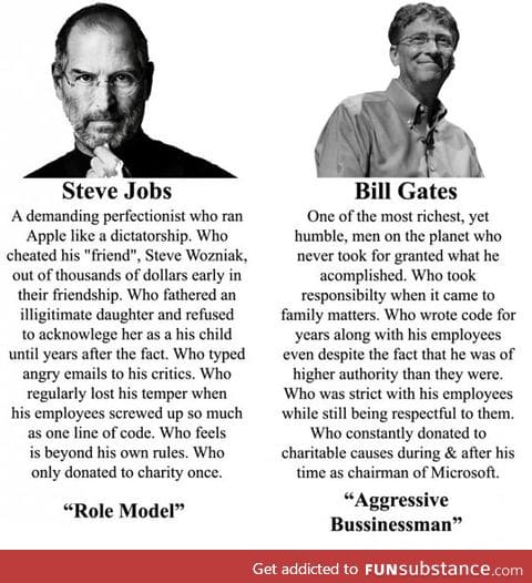 Two great minds and how people perceive them