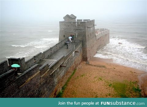 Where the great wall of china ends