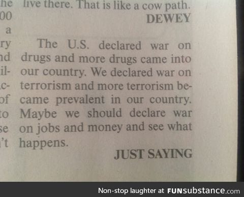 USA should declare war on jobs