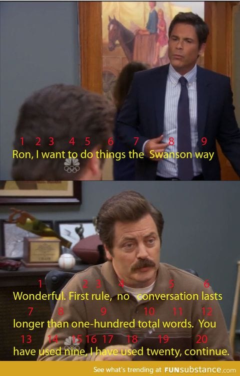 Ron Swanson is impeccable