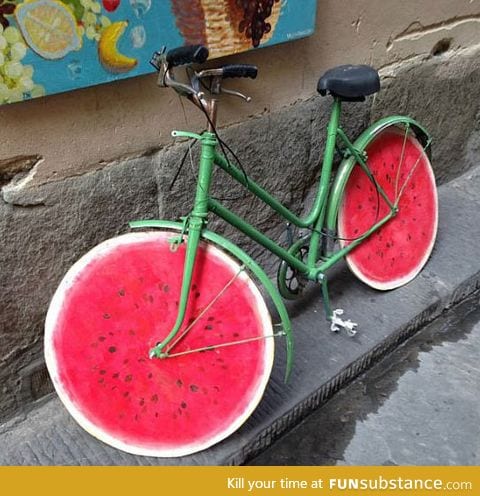 Watermelon bicycle