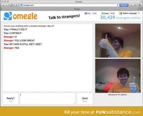 Found himself on omegle