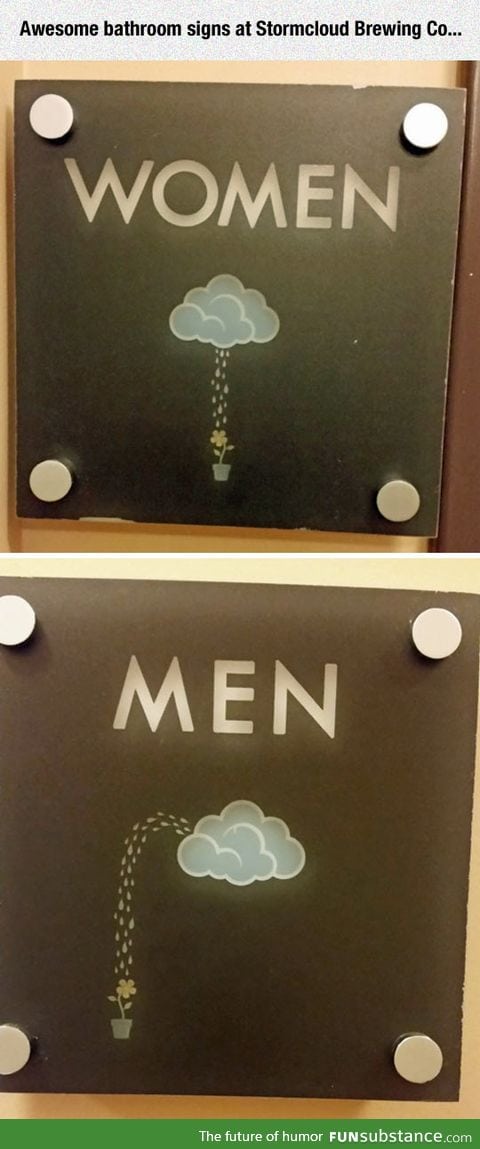 Unique bathroom signs