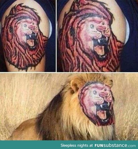 The king of the jungle tattoo