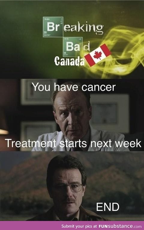 Breaking bad is a lot happier with universal healthcare