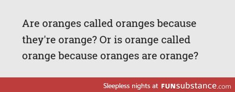 Oranges or orange?