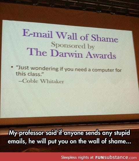 The wall of shame