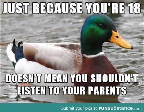 For those of you becoming "adults"