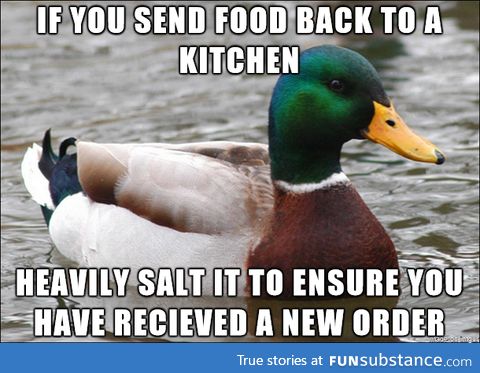 If you find hair or a bug in your food