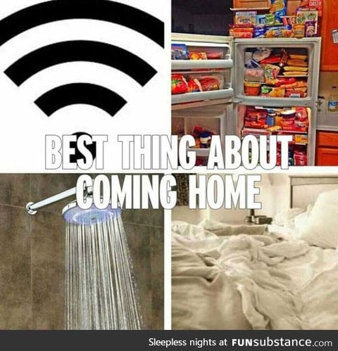 The satisfying things about coming home