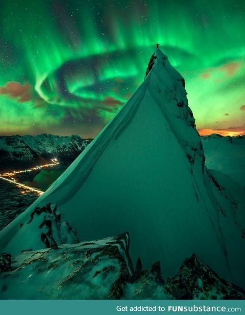 Under the Aurora Borealis in Svolvær, Norway - by Max Rive