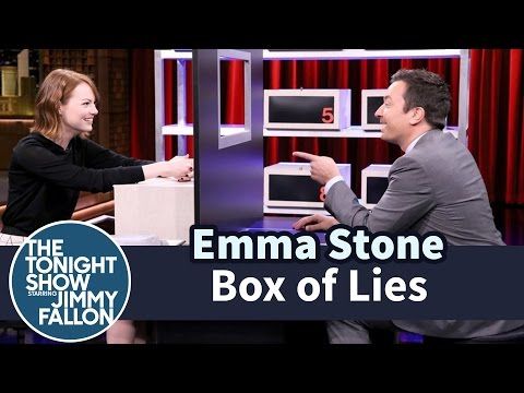 Emma Stone plays box of lies with jimmy fallon and she is hilarious