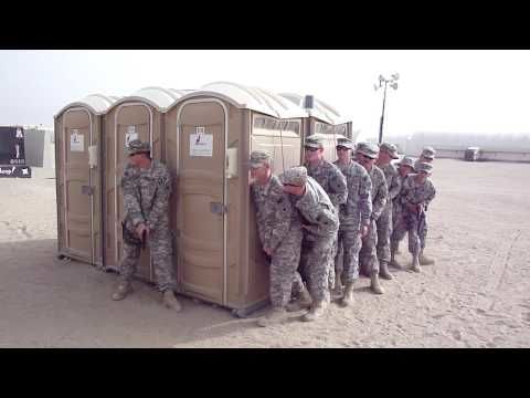 How many soldiers can fit into a porta-potty?