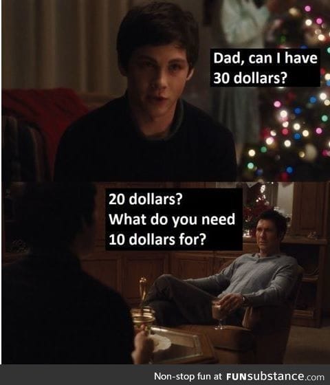 Asking parents for money