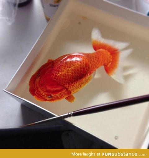 a 3d fish painting